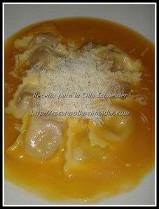 Crema calabaza ravioli 