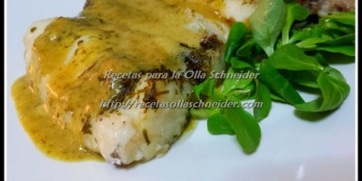 Merlulza al vapor con salsa verde