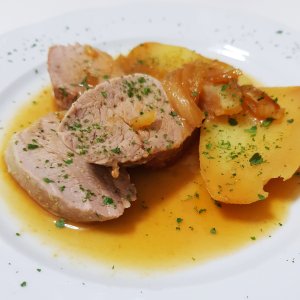 solomillo con miel y mostaza